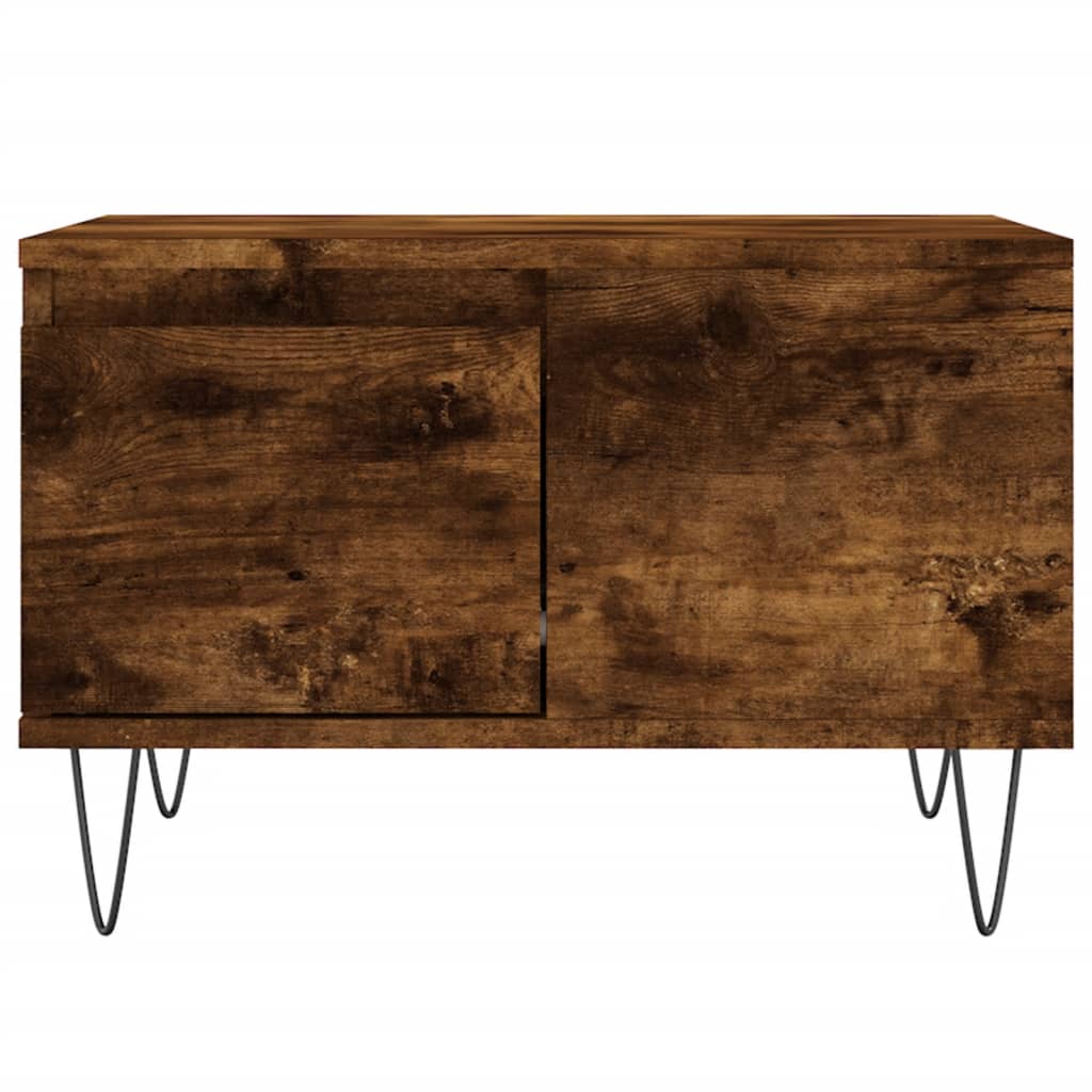 Coffee table smoked oak 55x55x36.5 cm wood material