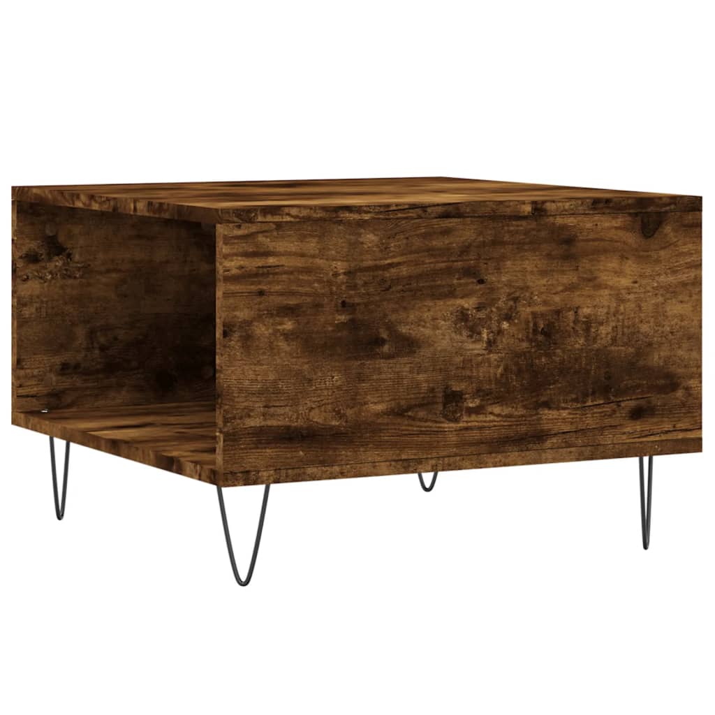 Coffee table smoked oak 55x55x36.5 cm wood material