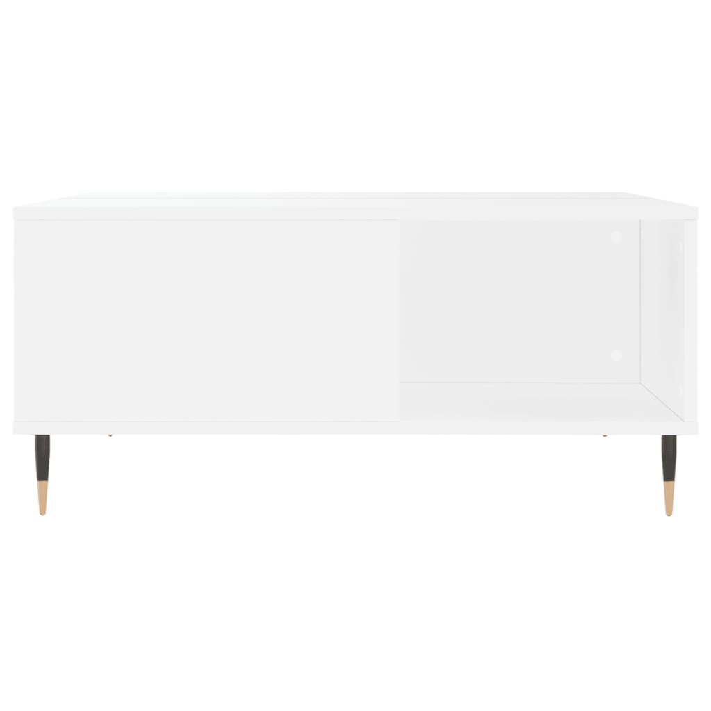 Table basse blanche 80x80x36,5 cm en bois