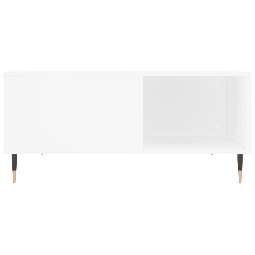 Table basse blanche 80x80x36,5 cm en bois