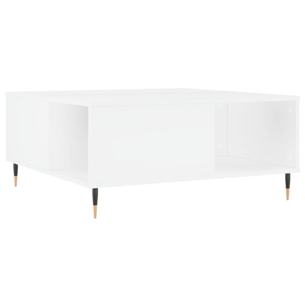 Table basse blanche 80x80x36,5 cm en bois