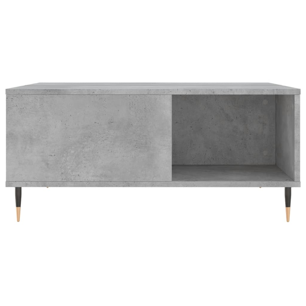 Coffee table concrete grey 80x80x36.5 cm wood material