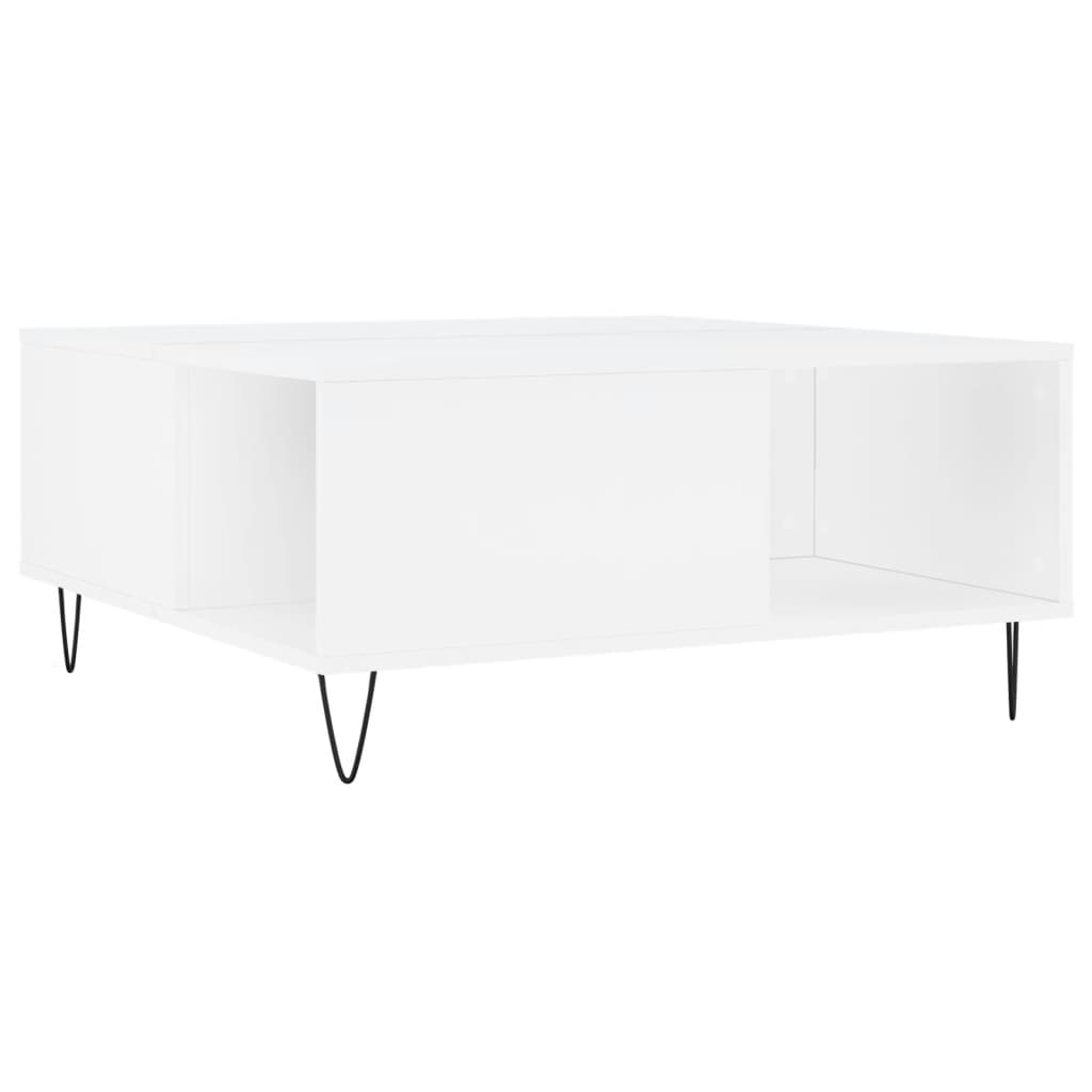 Couchtisch Weiß 80x80x36,5 cm Holzwerkstoff