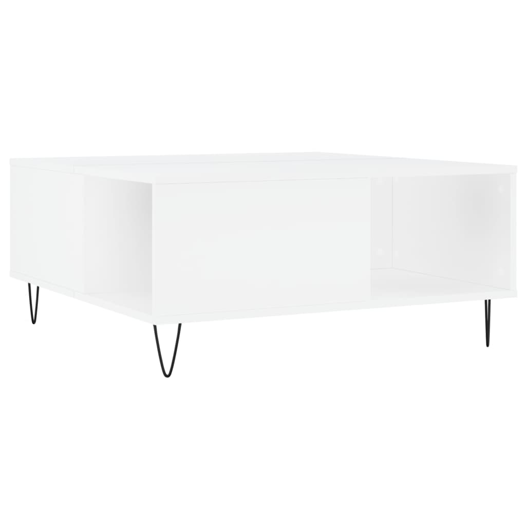 Couchtisch Weiß 80x80x36,5 cm Holzwerkstoff