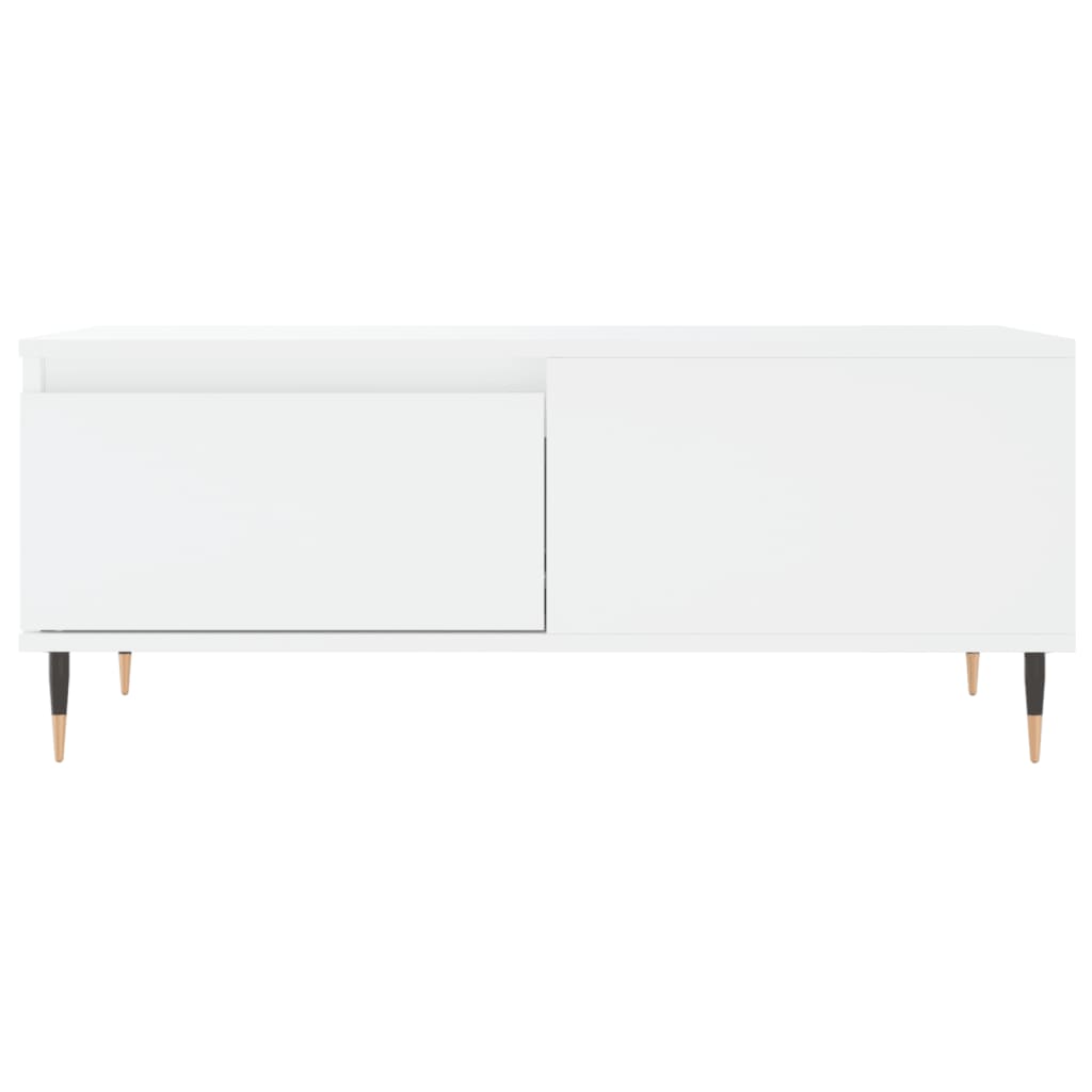 Table basse blanche 90x50x36,5 cm en bois