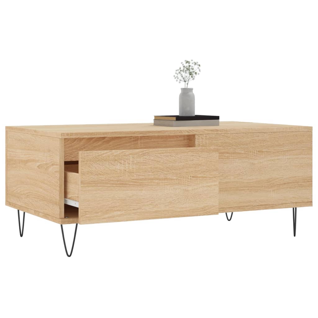 Table basse chêne Sonoma 90x50x36,5 cm en bois