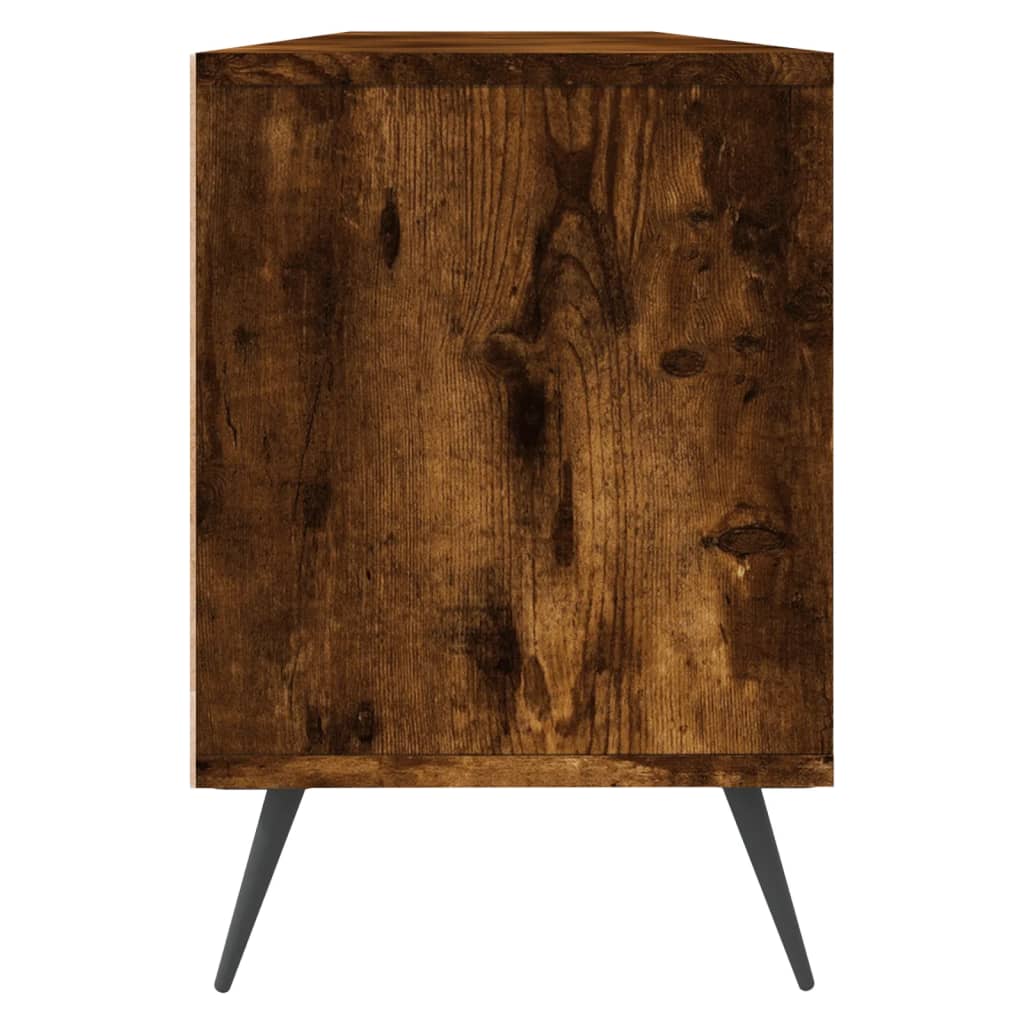 Meuble TV chêne fumé 150x30x44,5 cm matériau bois