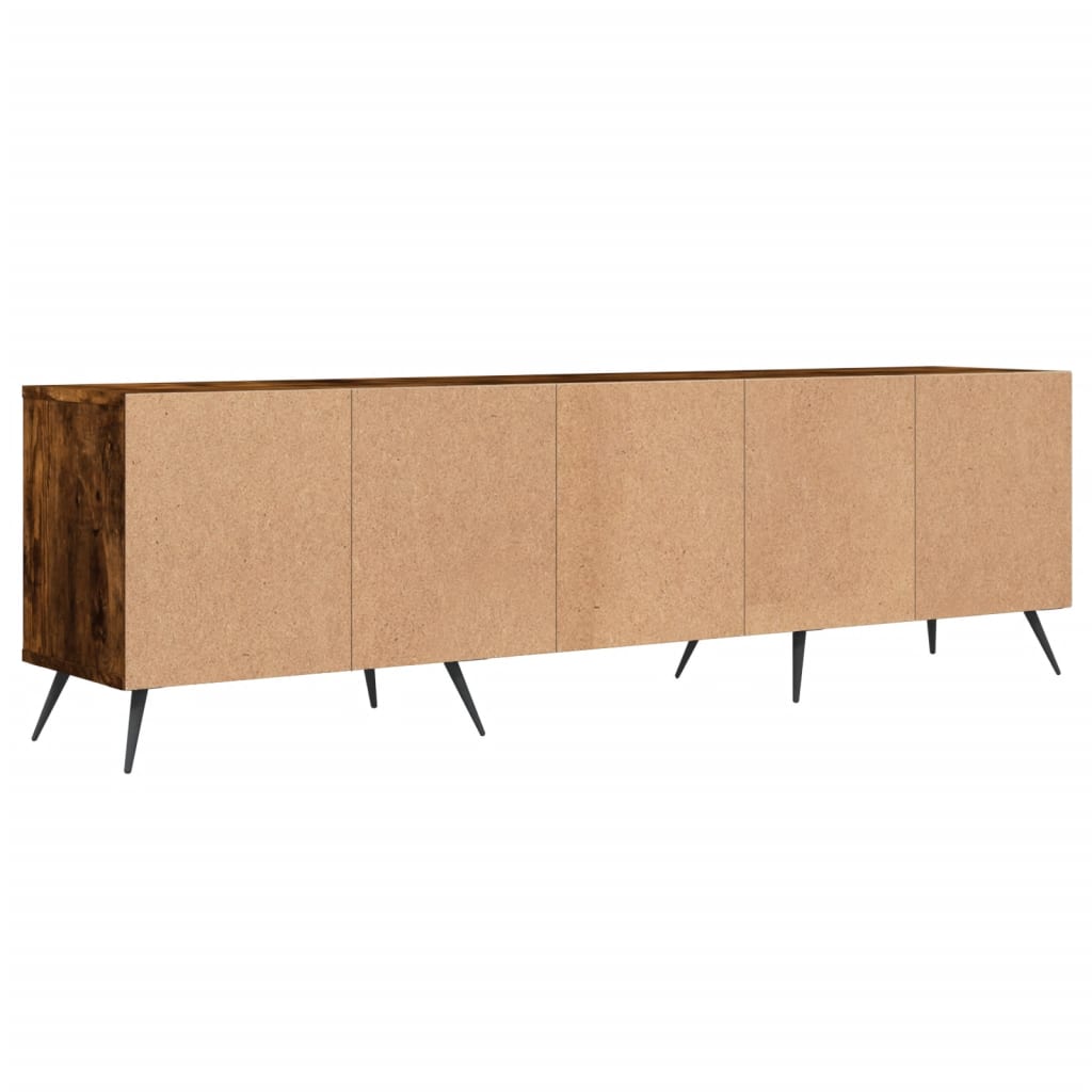 Meuble TV chêne fumé 150x30x44,5 cm matériau bois