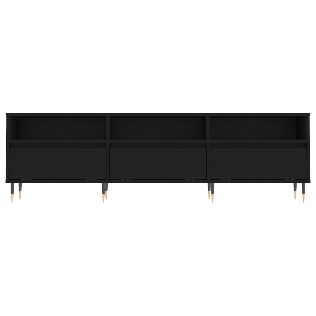 Meuble TV noir 150x30x44,5 cm en bois
