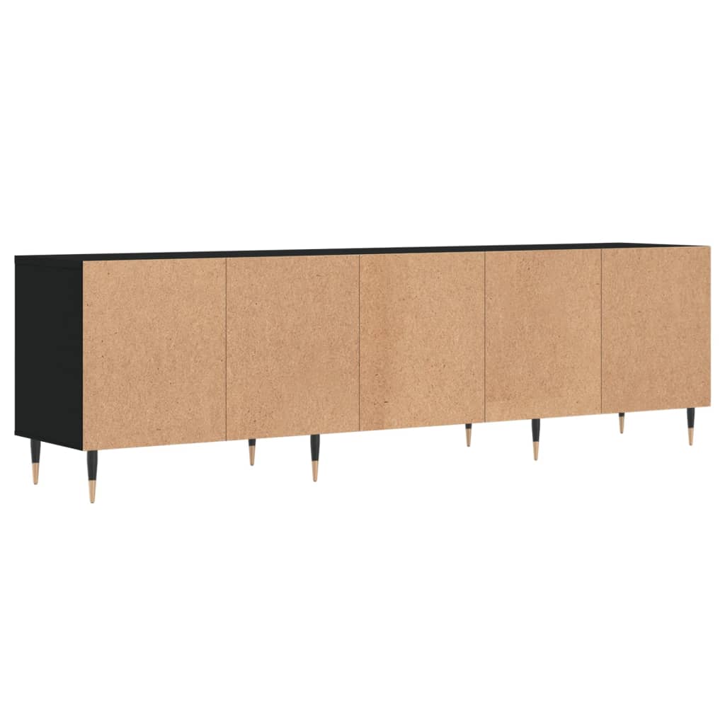 Meuble TV noir 150x30x44,5 cm en bois