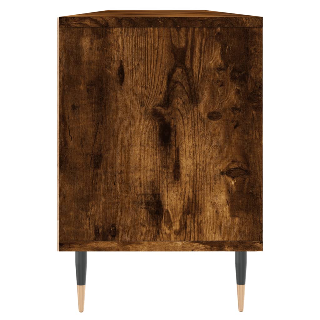 Meuble TV chêne fumé 150x30x44,5 cm matériau bois