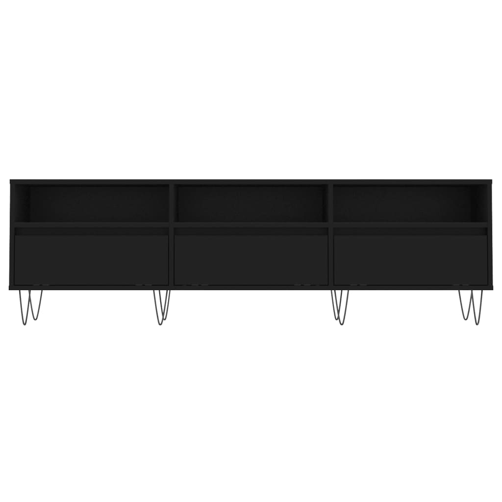 Meuble TV noir 150x30x44,5 cm en bois