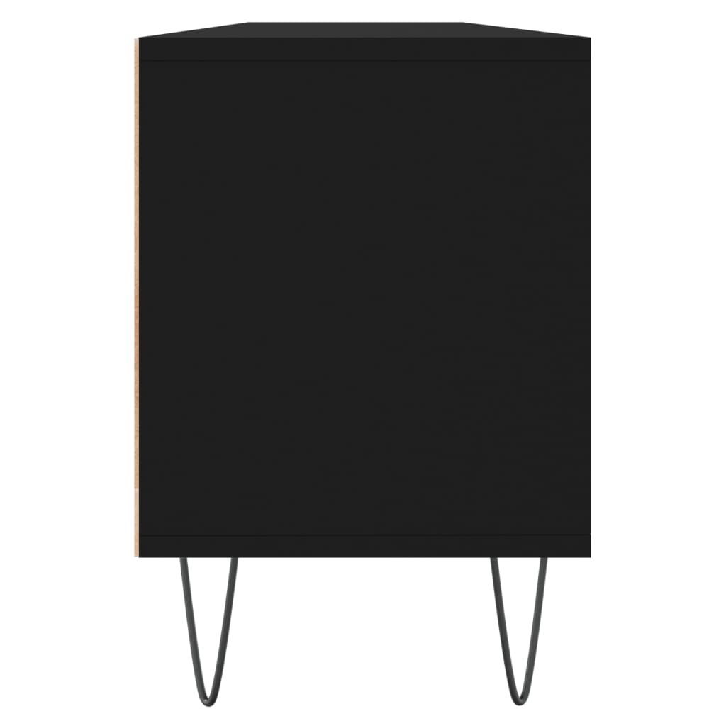 Meuble TV noir 150x30x44,5 cm en bois