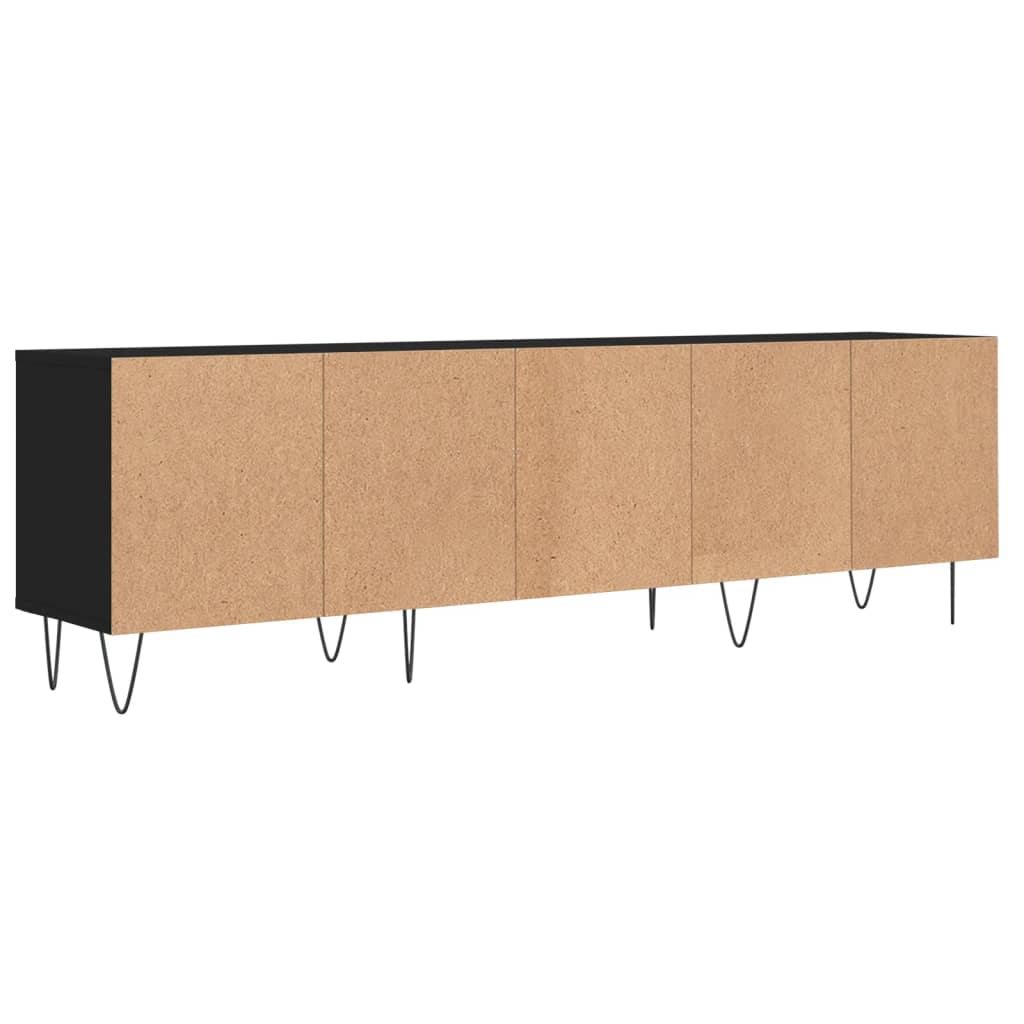 Meuble TV noir 150x30x44,5 cm en bois