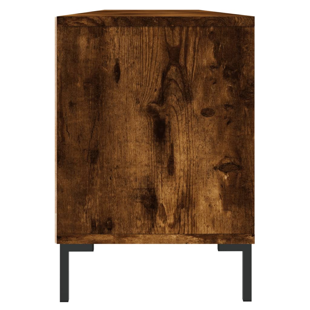 Meuble TV chêne fumé 150x30x44,5 cm matériau bois