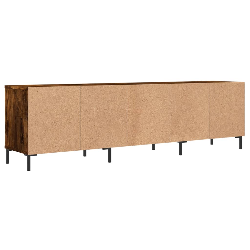 Meuble TV chêne fumé 150x30x44,5 cm matériau bois