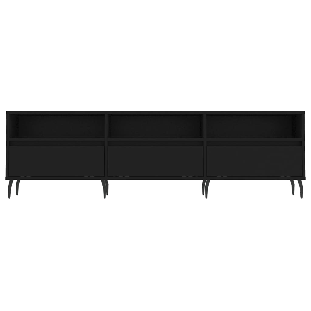 Meuble TV noir 150x30x44,5 cm en bois