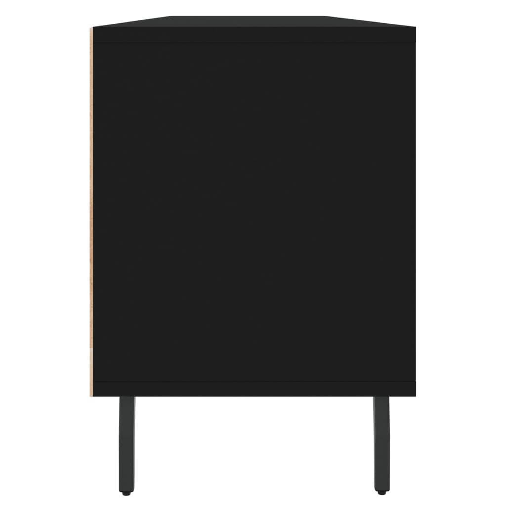 Meuble TV noir 150x30x44,5 cm en bois