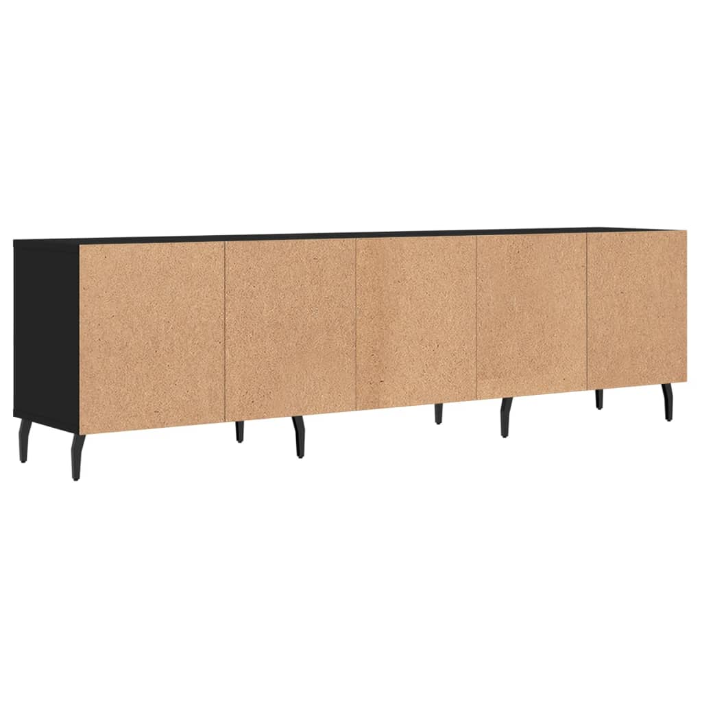 Meuble TV noir 150x30x44,5 cm en bois