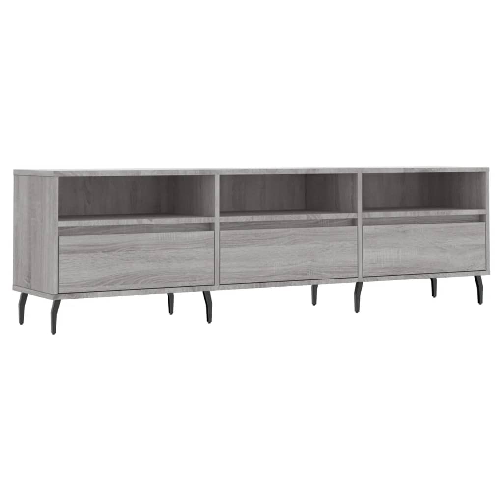 Meuble TV gris Sonoma 150x30x44,5 cm en bois