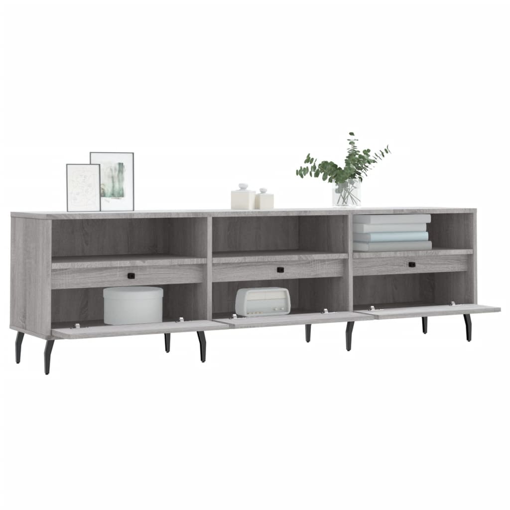 Meuble TV gris Sonoma 150x30x44,5 cm en bois