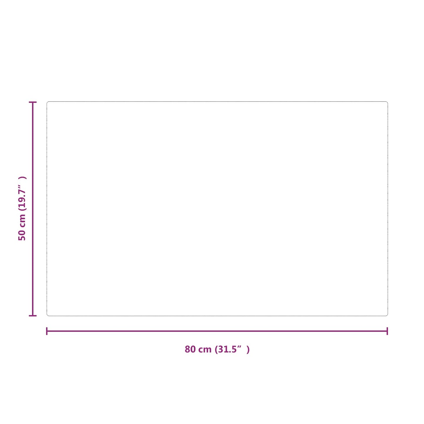 Feuerstelle Glasplatte Transparent 80 x 50 cm Glas