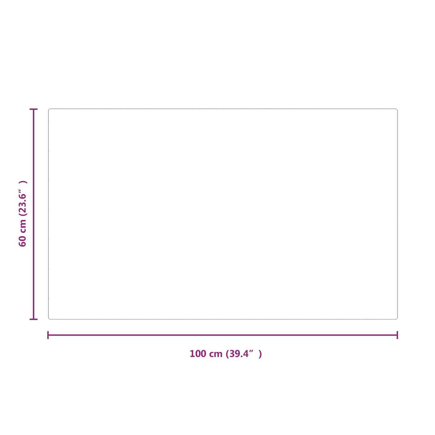 Feuerstelle Glasplatte Transparent 100 x 60 cm Glas