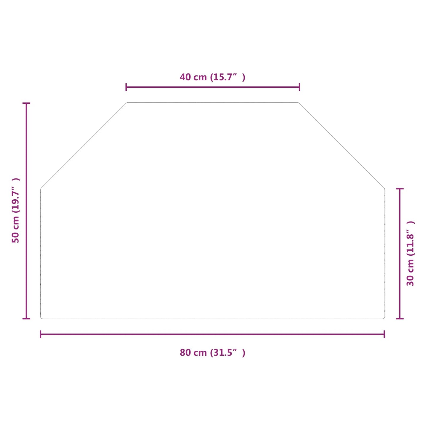 Feuerstelle Glasplatte Transparent 80 x 50 cm Glas