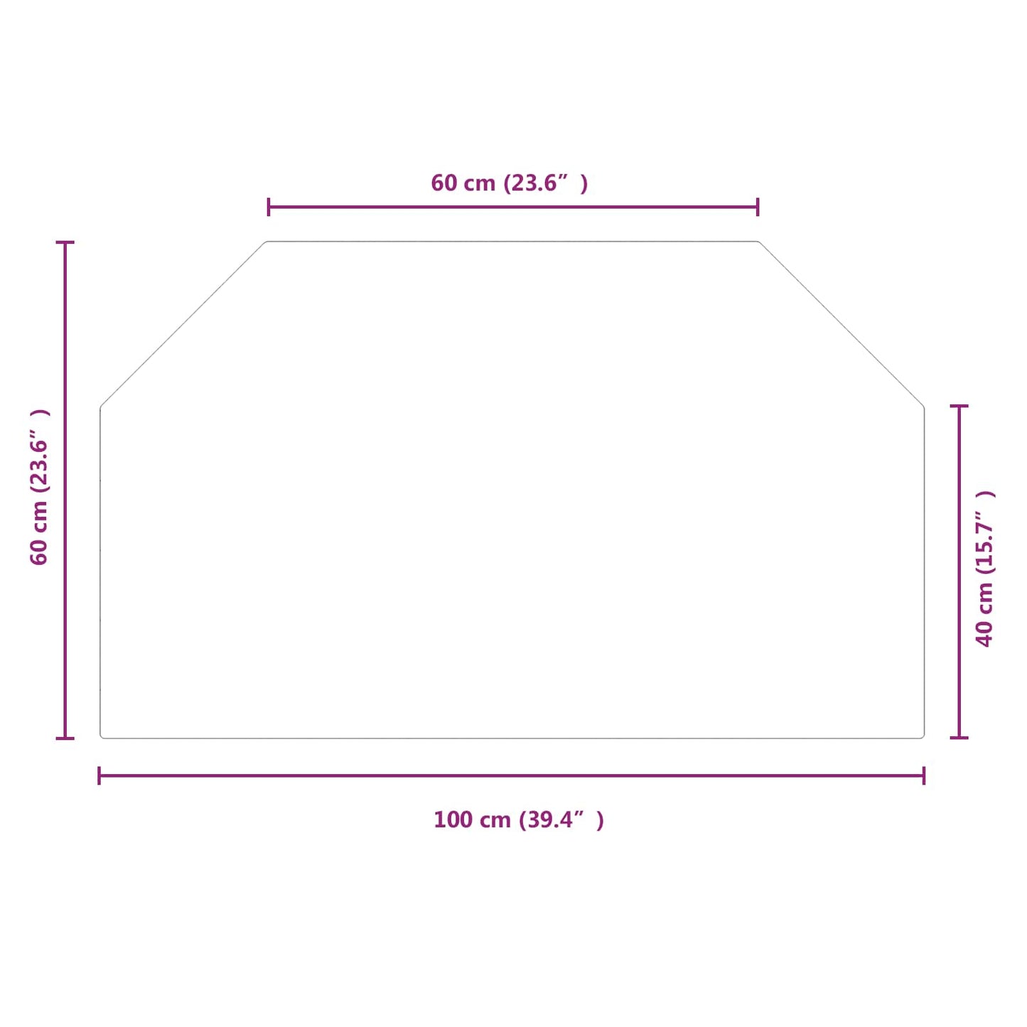 Feuerstelle Glasplatte Transparent 100 x 60 cm Glas