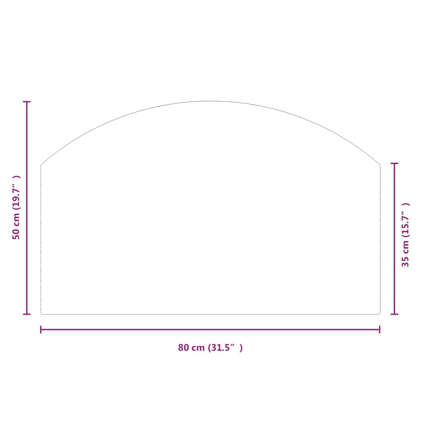 Feuerstelle Glasplatte Transparent 80 x 50 cm Glas