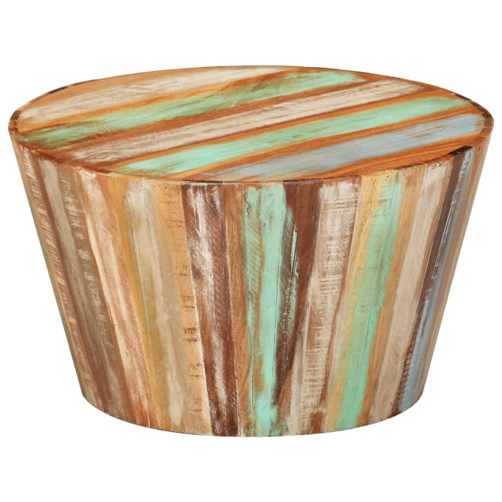 Couchtisch Ø52x30 cm Altholz Massiv