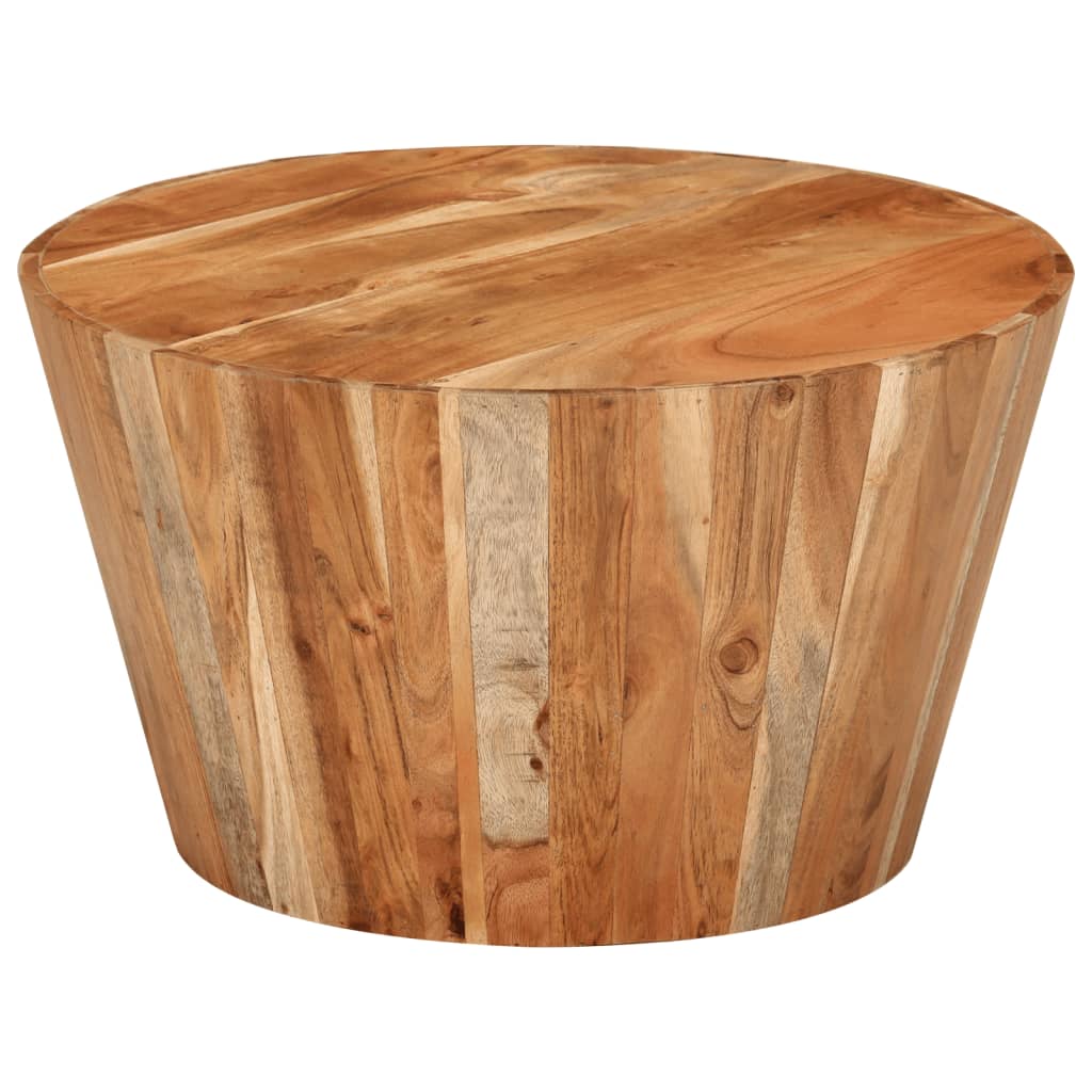 Couchtisch Ø52x30 cm Massivholz Akazie