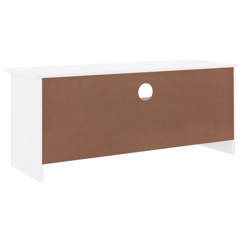 Meuble TV avec tiroirs ALTA Blanc 100x35x41 cm pin