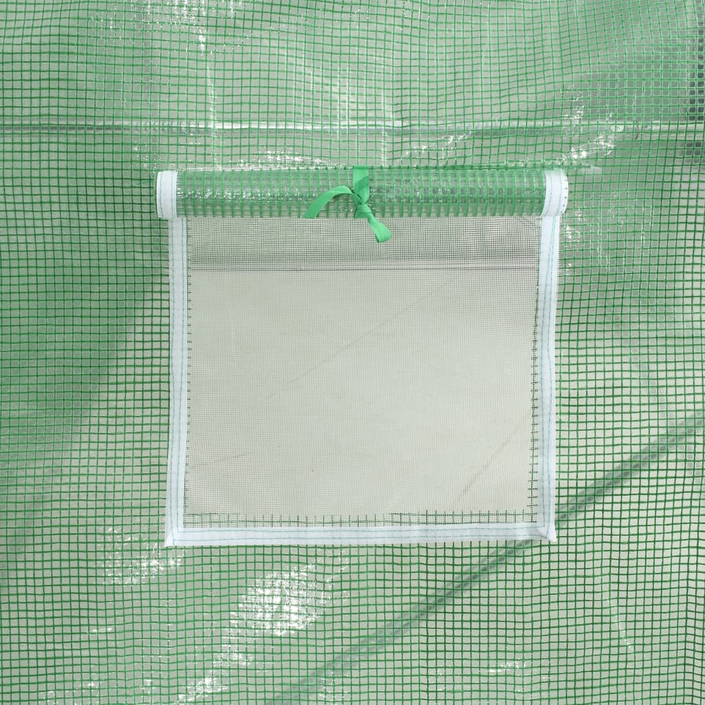 Gewächshaus mit Stahlrahmen Grün 12 m² 6x2x2 m