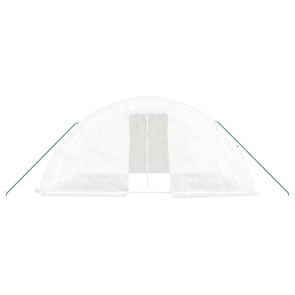 Greenhouse with steel frame white 20 m² 5x4x2.3 m