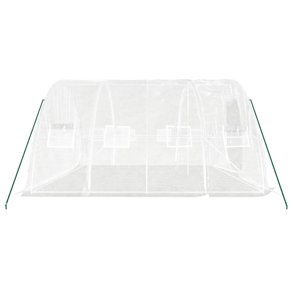 Greenhouse with steel frame white 20 m² 5x4x2.3 m