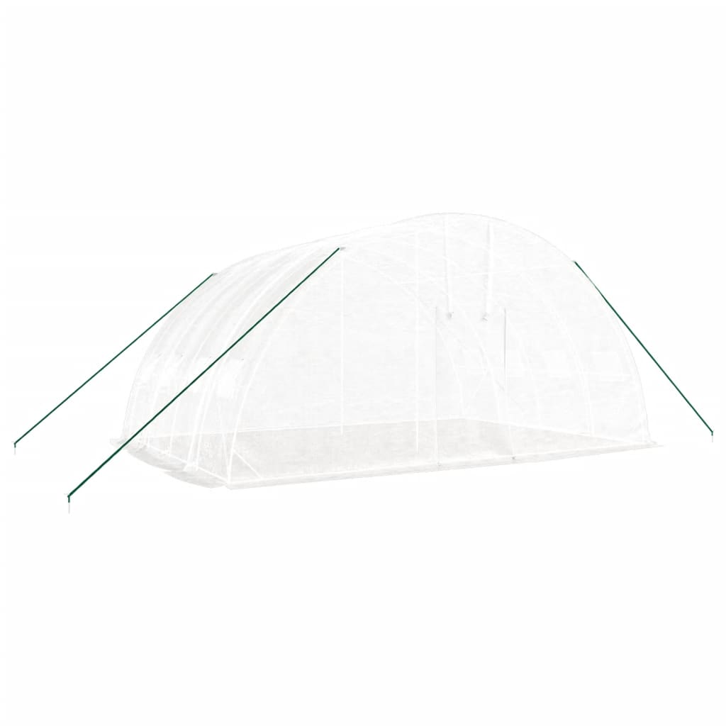 Greenhouse with steel frame white 24 m² 6x4x2.85 m