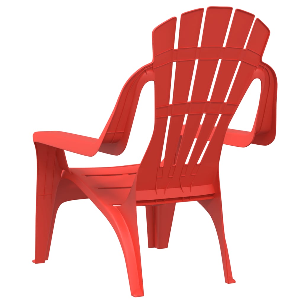 Chaises de jardin pour enfants 2 pièces rouge 37x34x44 cm PP aspect bois