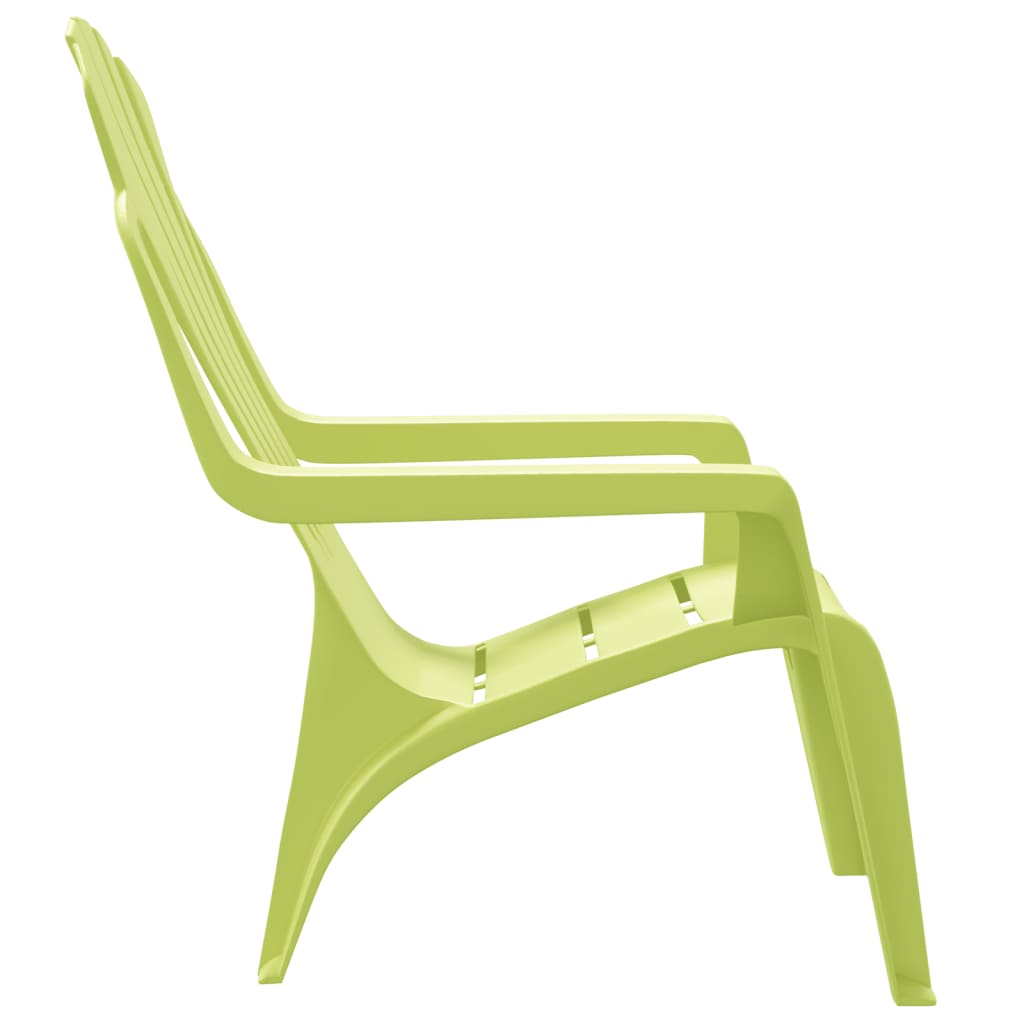 Chaises de jardin pour enfants 2 pièces. Vert 37x34x44 cm PP aspect bois.
