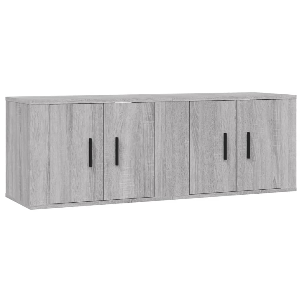 Meubles TV muraux, lot de 2, gris Sonoma, 57 x 34,5 x 40 cm