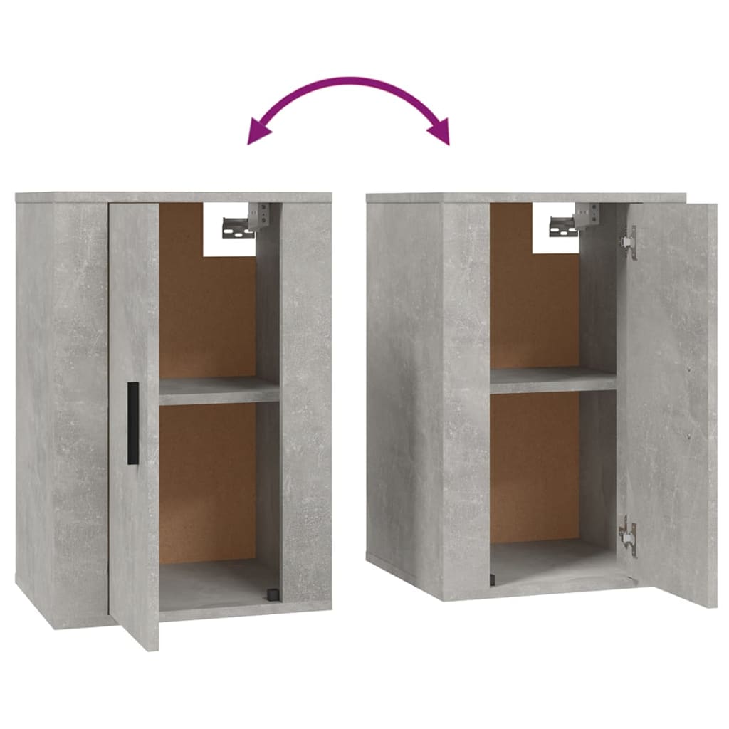 Ensemble de meubles TV 3 pièces en béton gris à base de bois