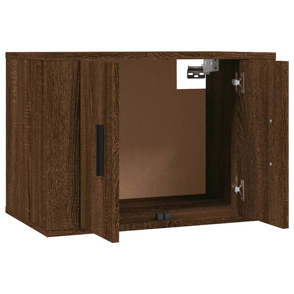Ensemble de meubles TV 3 pièces en bois aspect chêne brun