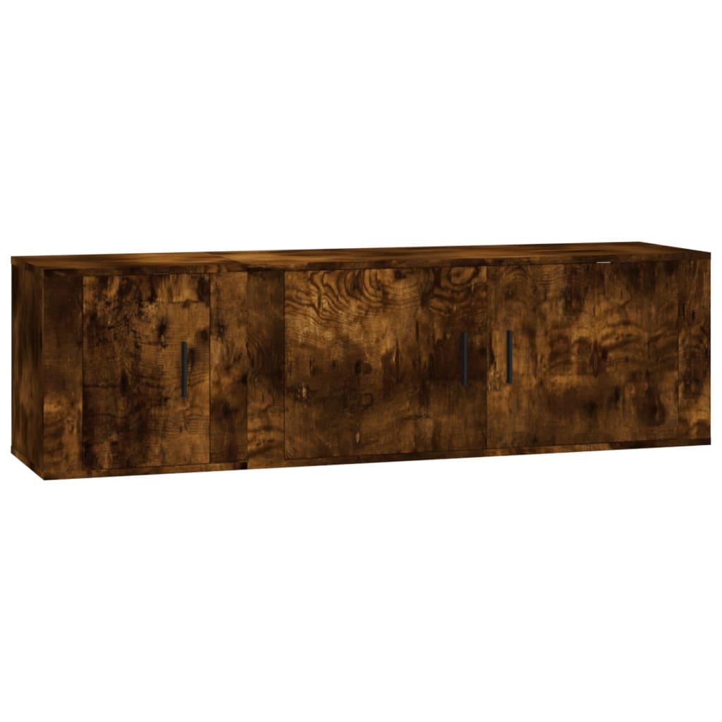 2-tlg. TV-Schrank-Set Räuchereiche Holzwerkstoff