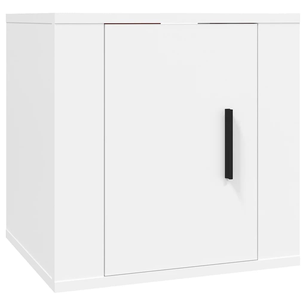 Ensemble de meubles TV 3 pièces en bois blanc
