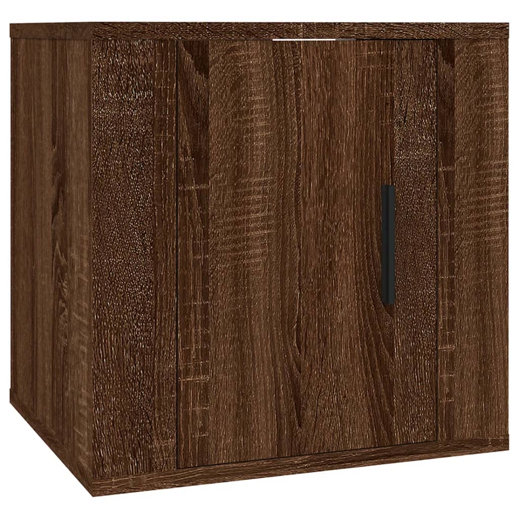 Ensemble de meubles TV 3 pièces en bois aspect chêne brun