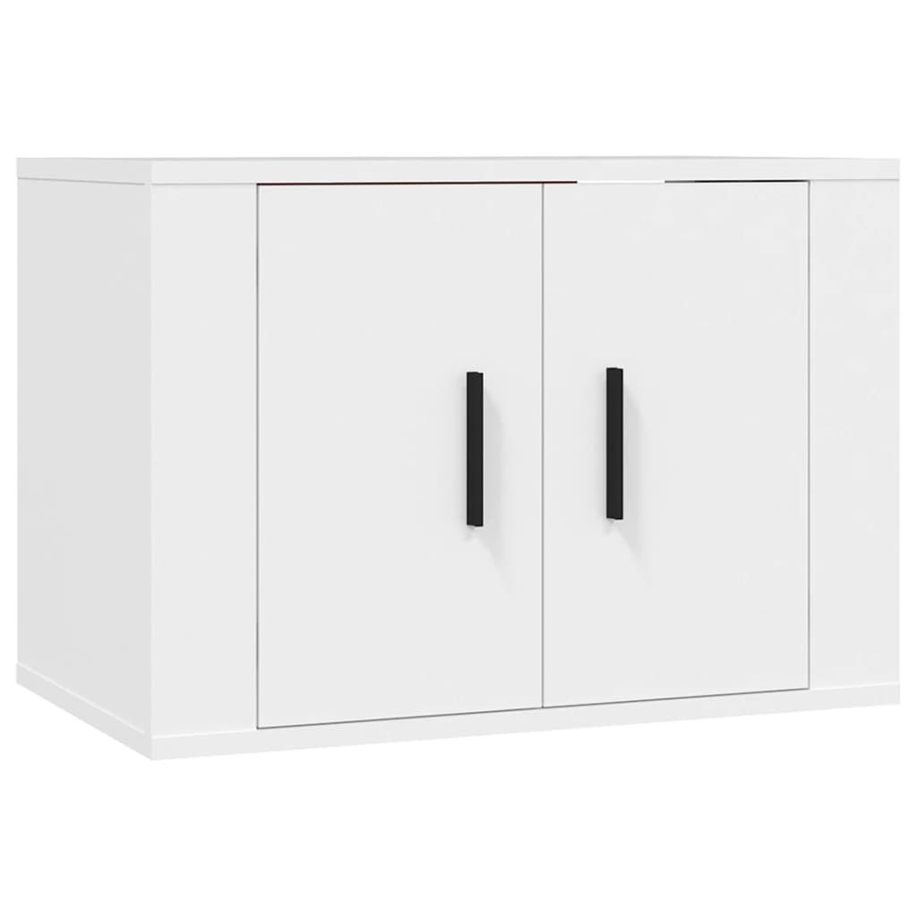 Ensemble de meubles TV 3 pièces en bois blanc