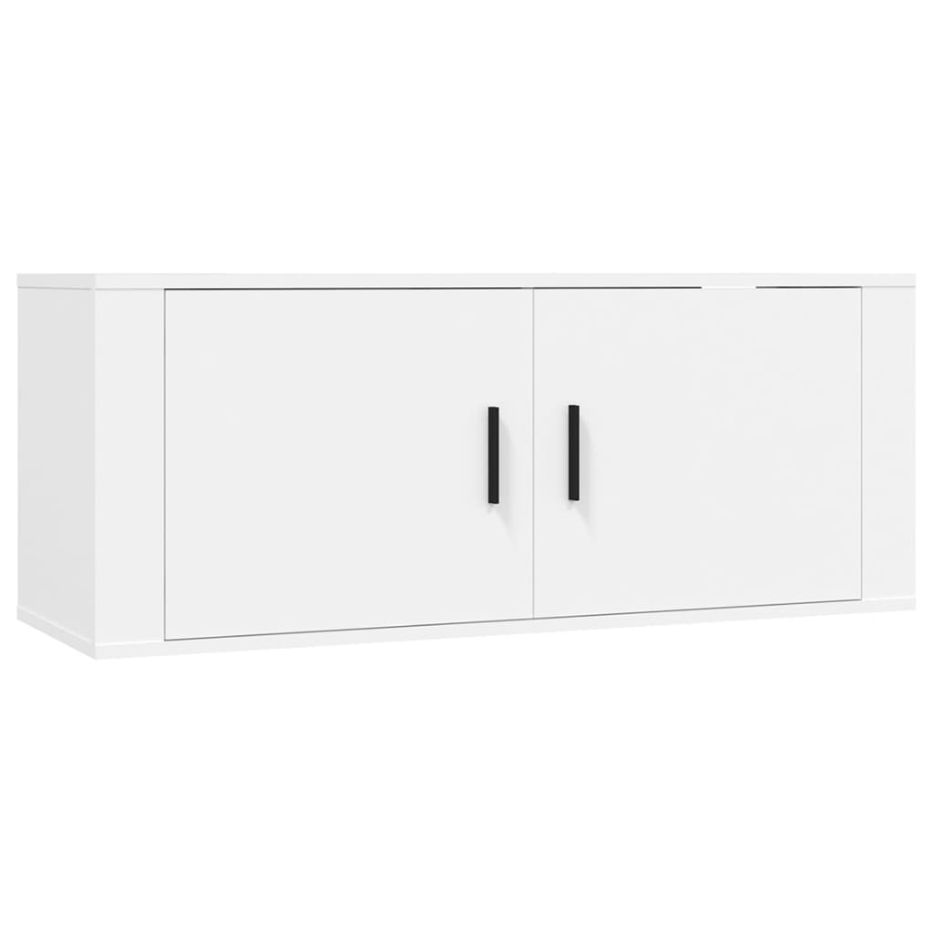 Ensemble de meubles TV 3 pièces en bois blanc