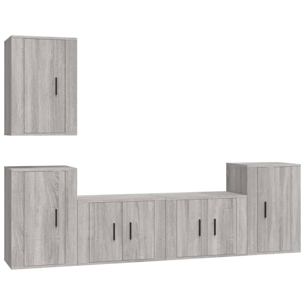 Ensemble de meubles TV 5 pièces, en bois de Sonoma gris
