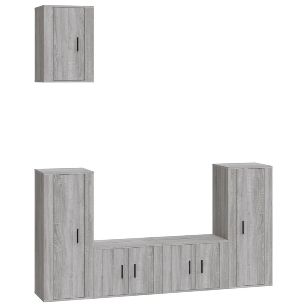 Ensemble de meubles TV 5 pièces, en bois de Sonoma gris