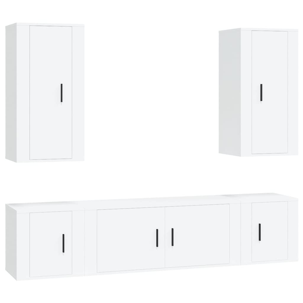 5-tlg. TV-Schrank-Set Weiß Holzwerkstoff